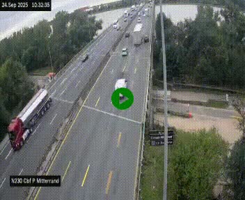 <h2>Webcam sur le périphérique de Bordeaux à l'est de la ville. Caméra située sur le Pont Mitterand sur la N230</h2>