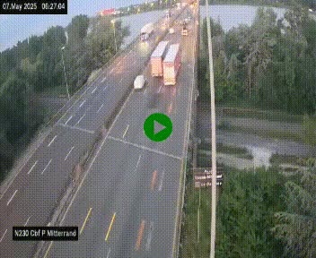Webcam sur le périphérique de Bordeaux à l'est de la ville. Caméra située sur le Pont Mitterand sur la N230