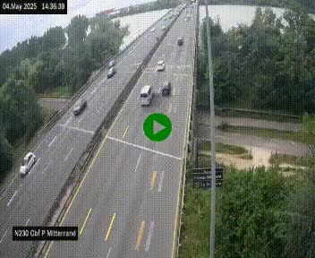 Webcam sur le périphérique de Bordeaux à l'est de la ville. Caméra située sur le Pont Mitterand sur la N230