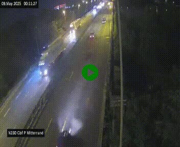 Webcam sur le périphérique de Bordeaux à l'est de la ville. Caméra située sur le Pont Mitterand sur la N230