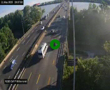 Webcam sur le périphérique de Bordeaux à l'est de la ville. Caméra située sur le Pont Mitterand sur la N230