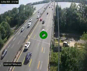 Webcam sur le périphérique de Bordeaux à l'est de la ville. Caméra située sur le Pont Mitterand sur la N230