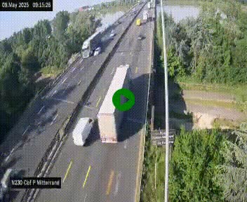 Webcam sur le périphérique de Bordeaux à l'est de la ville. Caméra située sur le Pont Mitterand sur la N230