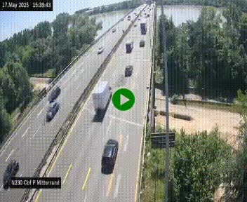 Webcam sur le périphérique de Bordeaux à l'est de la ville. Caméra située sur le Pont Mitterand sur la N230