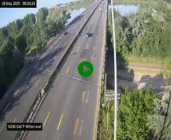 Webcam sur le périphérique de Bordeaux à l'est de la ville. Caméra située sur le Pont Mitterand sur la N230