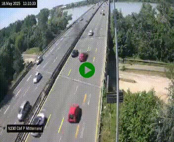 Webcam sur le périphérique de Bordeaux à l'est de la ville. Caméra située sur le Pont Mitterand sur la N230