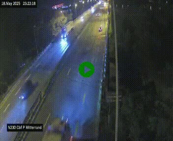 Webcam sur le périphérique de Bordeaux à l'est de la ville. Caméra située sur le Pont Mitterand sur la N230