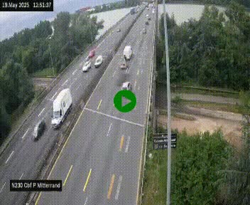 Webcam sur le périphérique de Bordeaux à l'est de la ville. Caméra située sur le Pont Mitterand sur la N230