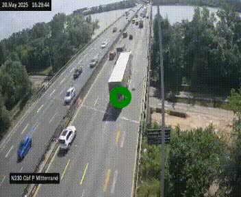 Webcam sur le périphérique de Bordeaux à l'est de la ville. Caméra située sur le Pont Mitterand sur la N230