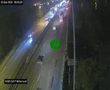 Webcam sur le périphérique de Bordeaux à l'est de la ville. Caméra située sur le Pont Mitterand sur la N230