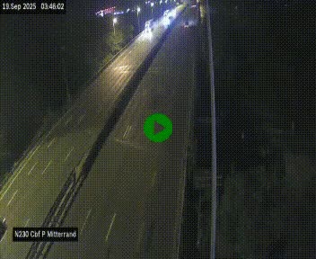Webcam sur le périphérique de Bordeaux à l'est de la ville. Caméra située sur le Pont Mitterand sur la N230