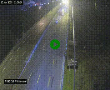 Webcam sur le périphérique de Bordeaux à l'est de la ville. Caméra située sur le Pont Mitterand sur la N230