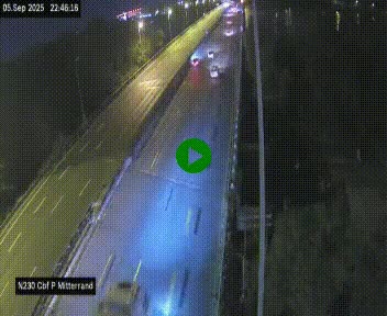 <h2>Webcam sur le périphérique de Bordeaux à l'est de la ville. Caméra située sur le Pont Mitterand sur la N230</h2>
