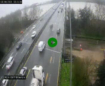 <h2>Webcam sur le périphérique de Bordeaux à l'est de la ville. Caméra située sur le Pont Mitterand sur la N230</h2>