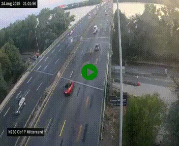 <h2>Webcam sur le périphérique de Bordeaux à l'est de la ville. Caméra située sur le Pont Mitterand sur la N230</h2>