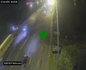 <h2>Webcam sur le périphérique de Bordeaux à l'est de la ville. Caméra située sur le Pont Mitterand sur la N230</h2>