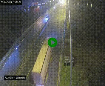 Webcam sur le périphérique de Bordeaux à l'est de la ville. Caméra située sur le Pont Mitterand sur la N230