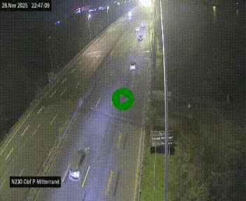 Webcam sur le périphérique de Bordeaux à l'est de la ville. Caméra située sur le Pont Mitterand sur la N230