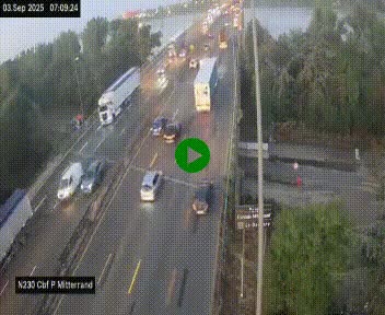 <h2>Webcam sur le périphérique de Bordeaux à l'est de la ville. Caméra située sur le Pont Mitterand sur la N230</h2>