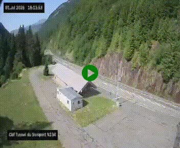 <h2>Webcam à l'entrée du tunnel du Somport, côté français, sur la N134, dans les Pyrénées, en direction de l'Espagne, à 1116 mètres d'altitude</h2>