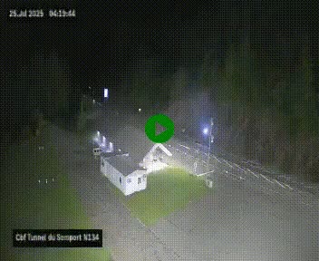 <h2>Webcam à l'entrée du tunnel du Somport, côté français, sur la N134, dans les Pyrénées, en direction de l'Espagne, à 1116 mètres d'altitude</h2>