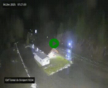 <h2>Webcam à l'entrée du tunnel du Somport, côté français, sur la N134, dans les Pyrénées, en direction de l'Espagne, à 1116 mètres d'altitude</h2>