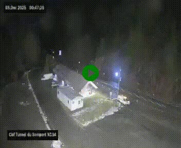 <h2>Webcam à l'entrée du tunnel du Somport, côté français, sur la N134, dans les Pyrénées, en direction de l'Espagne, à 1116 mètres d'altitude</h2>