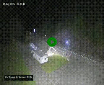 <h2>Webcam à l'entrée du tunnel du Somport, côté français, sur la N134, dans les Pyrénées, en direction de l'Espagne, à 1116 mètres d'altitude</h2>