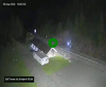 <h2>Webcam à l'entrée du tunnel du Somport, côté français, sur la N134, dans les Pyrénées, en direction de l'Espagne, à 1116 mètres d'altitude</h2>