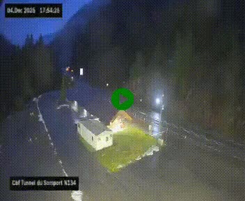 <h2>Webcam à l'entrée du tunnel du Somport, côté français, sur la N134, dans les Pyrénées, en direction de l'Espagne, à 1116 mètres d'altitude</h2>