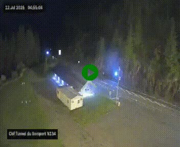 <h2>Webcam à l'entrée du tunnel du Somport, côté français, sur la N134, dans les Pyrénées, en direction de l'Espagne, à 1116 mètres d'altitude</h2>