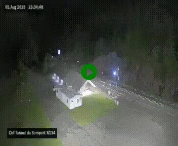 <h2>Webcam à l'entrée du tunnel du Somport, côté français, sur la N134, dans les Pyrénées, en direction de l'Espagne, à 1116 mètres d'altitude</h2>