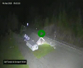 <h2>Webcam à l'entrée du tunnel du Somport, côté français, sur la N134, dans les Pyrénées, en direction de l'Espagne, à 1116 mètres d'altitude</h2>
