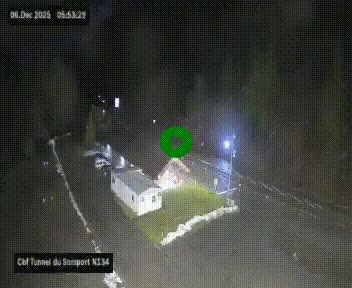 <h2>Webcam à l'entrée du tunnel du Somport, côté français, sur la N134, dans les Pyrénées, en direction de l'Espagne, à 1116 mètres d'altitude</h2>