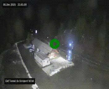 <h2>Webcam à l'entrée du tunnel du Somport, côté français, sur la N134, dans les Pyrénées, en direction de l'Espagne, à 1116 mètres d'altitude</h2>