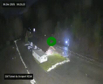 <h2>Webcam à l'entrée du tunnel du Somport, côté français, sur la N134, dans les Pyrénées, en direction de l'Espagne, à 1116 mètres d'altitude</h2>
