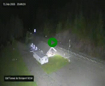 <h2>Webcam à l'entrée du tunnel du Somport, côté français, sur la N134, dans les Pyrénées, en direction de l'Espagne, à 1116 mètres d'altitude</h2>