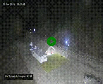 <h2>Webcam à l'entrée du tunnel du Somport, côté français, sur la N134, dans les Pyrénées, en direction de l'Espagne, à 1116 mètres d'altitude</h2>