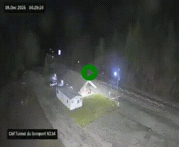 <h2>Webcam à l'entrée du tunnel du Somport, côté français, sur la N134, dans les Pyrénées, en direction de l'Espagne, à 1116 mètres d'altitude</h2>