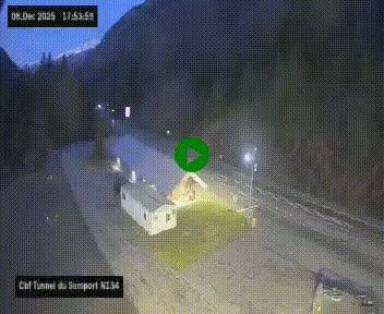 <h2>Webcam à l'entrée du tunnel du Somport, côté français, sur la N134, dans les Pyrénées, en direction de l'Espagne, à 1116 mètres d'altitude</h2>