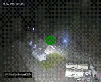 <h2>Webcam à l'entrée du tunnel du Somport, côté français, sur la N134, dans les Pyrénées, en direction de l'Espagne, à 1116 mètres d'altitude</h2>