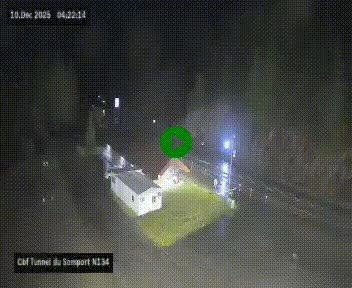 <h2>Webcam à l'entrée du tunnel du Somport, côté français, sur la N134, dans les Pyrénées, en direction de l'Espagne, à 1116 mètres d'altitude</h2>
