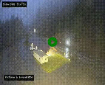 <h2>Webcam à l'entrée du tunnel du Somport, côté français, sur la N134, dans les Pyrénées, en direction de l'Espagne, à 1116 mètres d'altitude</h2>