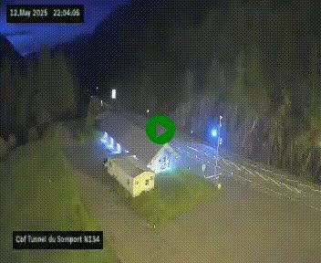 <h2>Webcam à l'entrée du tunnel du Somport, côté français, sur la N134, dans les Pyrénées, en direction de l'Espagne, à 1116 mètres d'altitude</h2>