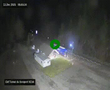 <h2>Webcam à l'entrée du tunnel du Somport, côté français, sur la N134, dans les Pyrénées, en direction de l'Espagne, à 1116 mètres d'altitude</h2>