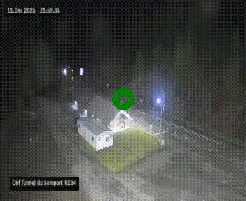 <h2>Webcam à l'entrée du tunnel du Somport, côté français, sur la N134, dans les Pyrénées, en direction de l'Espagne, à 1116 mètres d'altitude</h2>