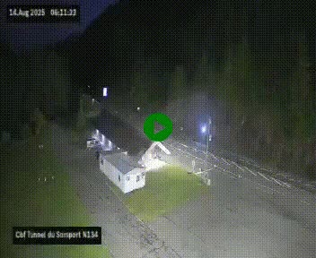 <h2>Webcam à l'entrée du tunnel du Somport, côté français, sur la N134, dans les Pyrénées, en direction de l'Espagne, à 1116 mètres d'altitude</h2>
