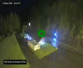 <h2>Webcam à l'entrée du tunnel du Somport, côté français, sur la N134, dans les Pyrénées, en direction de l'Espagne, à 1116 mètres d'altitude</h2>