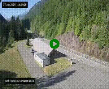 <h2>Webcam à l'entrée du tunnel du Somport, côté français, sur la N134, dans les Pyrénées, en direction de l'Espagne, à 1116 mètres d'altitude</h2>
