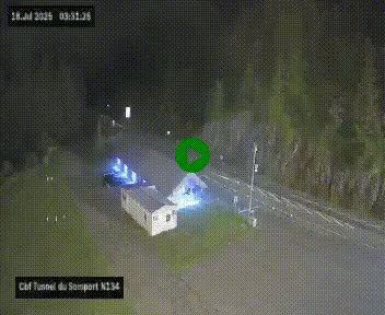 <h2>Webcam à l'entrée du tunnel du Somport, côté français, sur la N134, dans les Pyrénées, en direction de l'Espagne, à 1116 mètres d'altitude</h2>